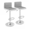 2 regulowane obrotowe krzesła barowe, szare