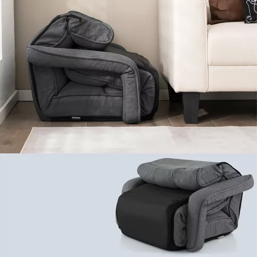 Składana Sofa Łóżko z 6 Regulowanymi Pozycjami