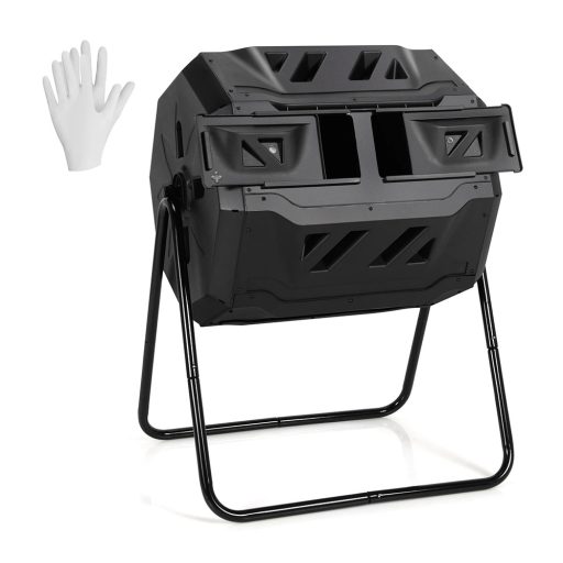 160-litrowy dwukomorowy obracany kompostownik