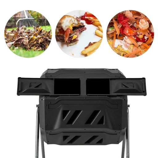 160-litrowy dwukomorowy obracany kompostownik