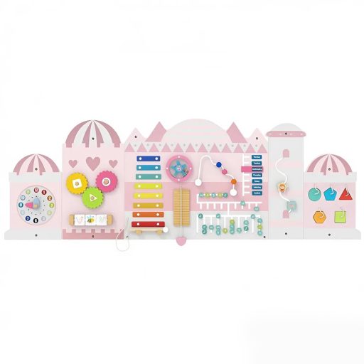 Interaktywna tablica dla dzieci różowa zamek