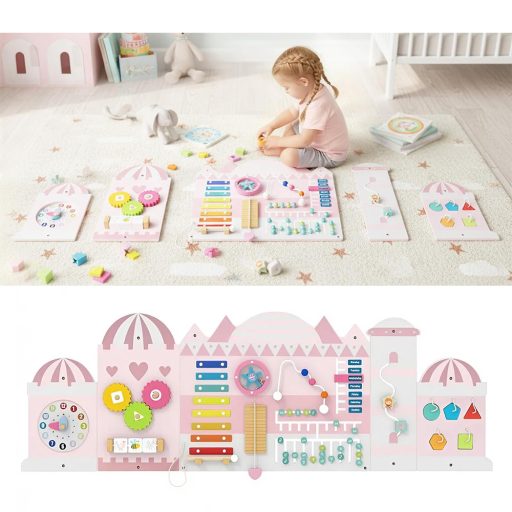 Interaktywna tablica dla dzieci różowa zamek