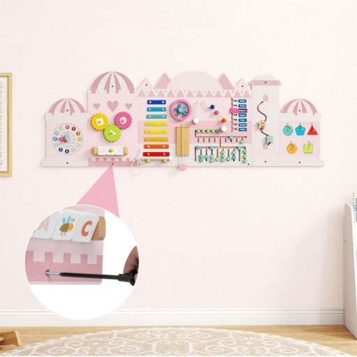 Interaktywna tablica dla dzieci różowa zamek