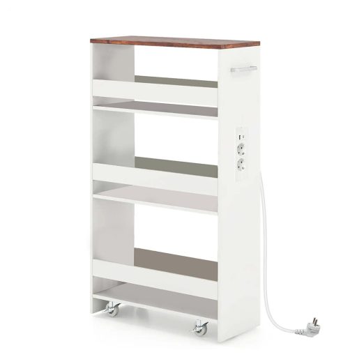 Wózek magazynowy 4-poziomowy ze stacją ładowania