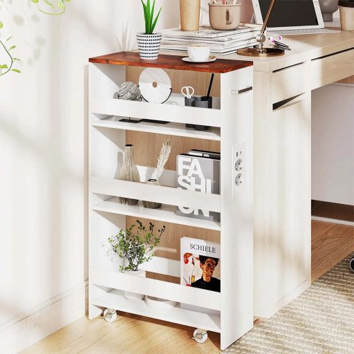 Wózek magazynowy 4-poziomowy ze stacją ładowania