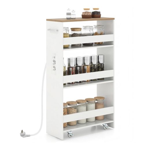 Wózek magazynowy 4-poziomowy ze stacją ładowania