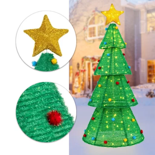 Zewnętrzna dekoracyjna choinka sosnowa 200LED 190cm