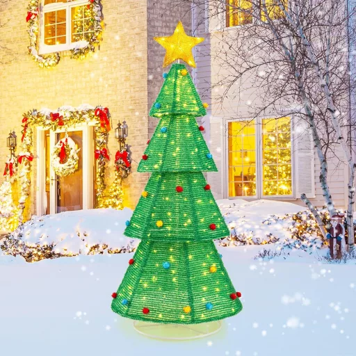 Zewnętrzna dekoracyjna choinka sosnowa 200LED 190cm