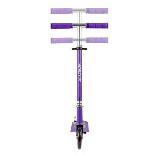 Składana aluminiowa hulajnoga dziecięca z podświetlanymi kołami LED, fioletowa