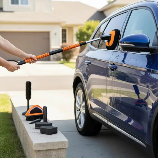 Zestaw teleskopowych szczotek do mycia auta