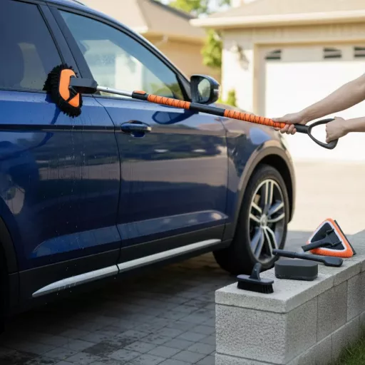 Zestaw teleskopowych szczotek do mycia auta