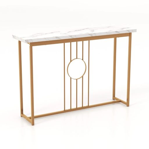 Nowoczesny stolik do przedpokoju z blatem z marmuru syntetycznego