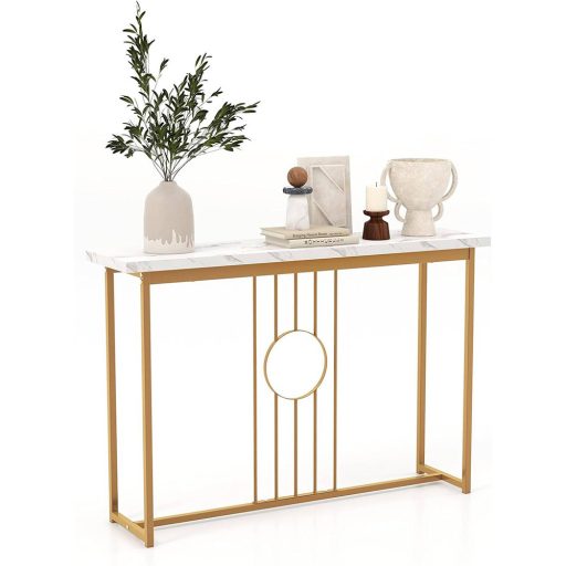 Nowoczesny stolik do przedpokoju z blatem z marmuru syntetycznego