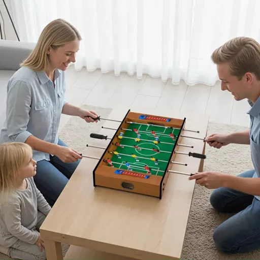 Stół do gry 2 w 1: piłkarzyki i hokej powietrzny