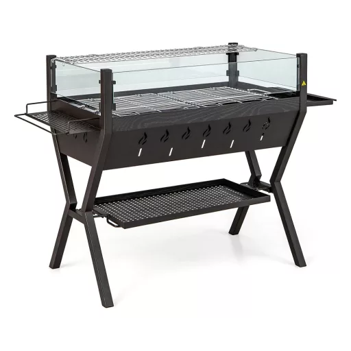Grill węglowy z rusztami