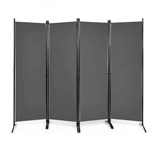 4-panelowa ścianka działowa 173 cm szara