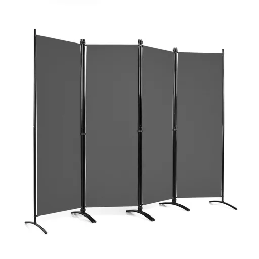 4-panelowa ścianka działowa 173 cm szara