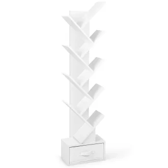 10-półkowa półka w białym kolorze