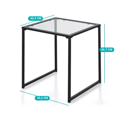 Szklany stolik pomocniczy