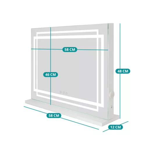 Lusterko do makijażu LED 58 x 12 x 48 cm
