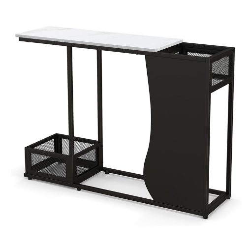 Stół Konsolowy z Blatem w Efekcie Marmuru