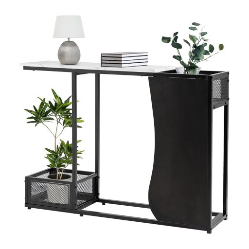 Stół Konsolowy z Blatem w Efekcie Marmuru