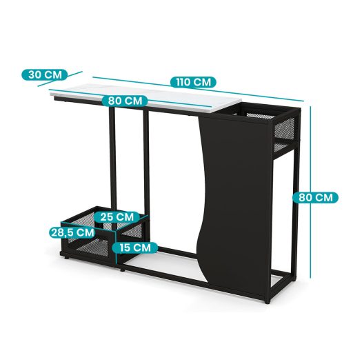 Stół Konsolowy z Blatem w Efekcie Marmuru