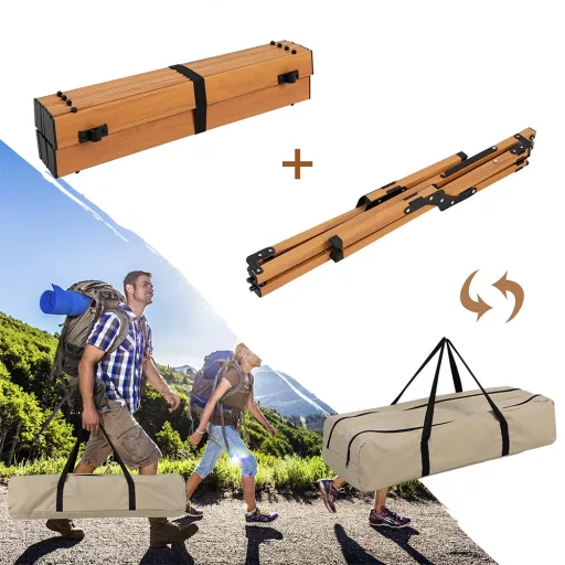 Składany stół campingowy z aluminium z torbą