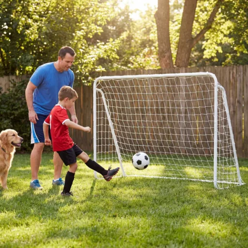 Bramka do piłki nożnej z wyjmowanym celem