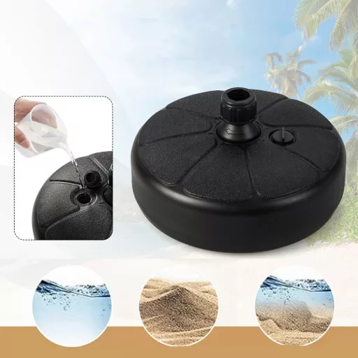 Podstawa parasola napełniana wodą lub piaskiem