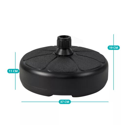 Podstawa parasola napełniana wodą lub piaskiem