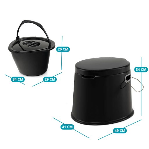 Przenośna Toaleta Czarna