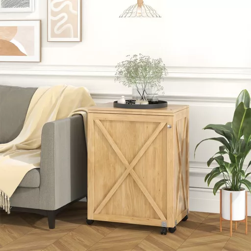 Składany stolik do maszyny do szycia, naturalny