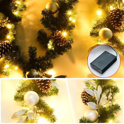 Girlanda Świąteczna, 50 Ciepłych LED Świateł 2.7m