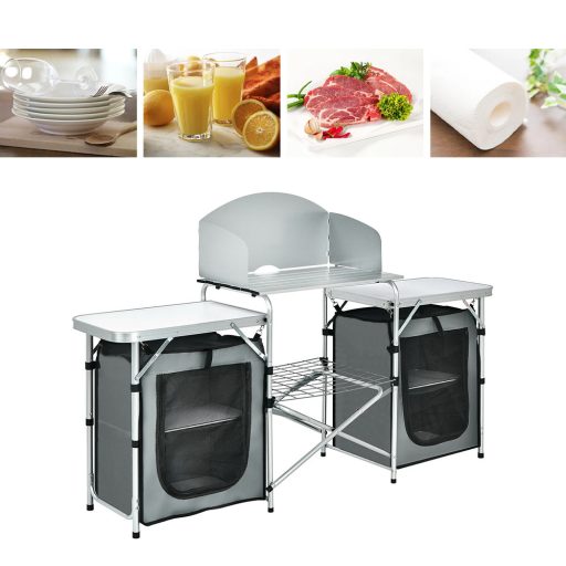 Składana kuchnia kempingowa z systemem przechowywania