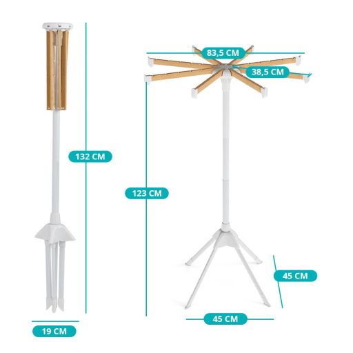 Składana suszarka z wieszakami