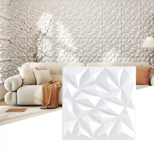 40 sztuk paneli ściennych 3D z diamentowym wzorem