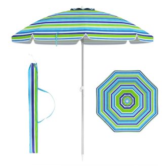 Regulowany parasol plażowy 198 cm niebieski