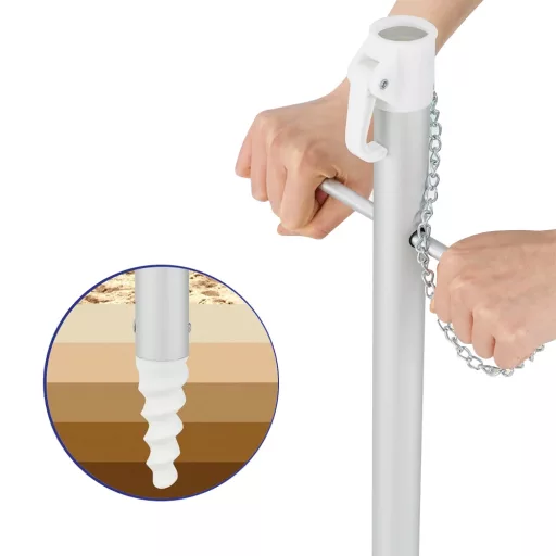 Regulowany parasol plażowy 198 cm niebieski