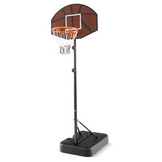   Regulowana wysokość kosza do koszykówki dla dzieci brązowy
