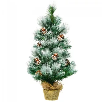 Sztuczna Choinka Śnieżna z Szyszkami 60cm