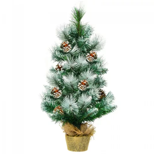 Sztuczna Choinka Śnieżna z Szyszkami 60cm