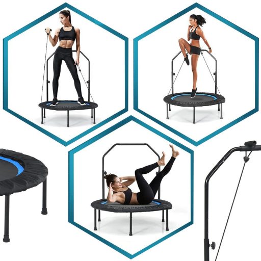 Trampolina fitnessowa z uchwytem