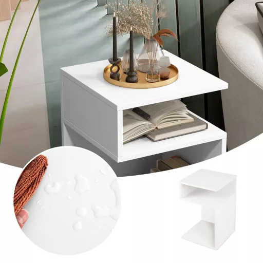 Stolik nocny w kształcie S