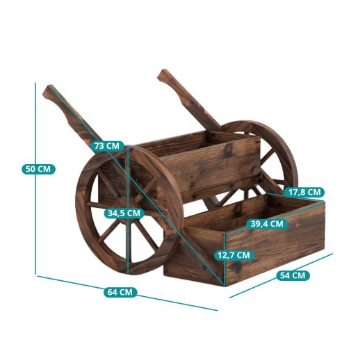 Ogródowy wózek na kwiaty