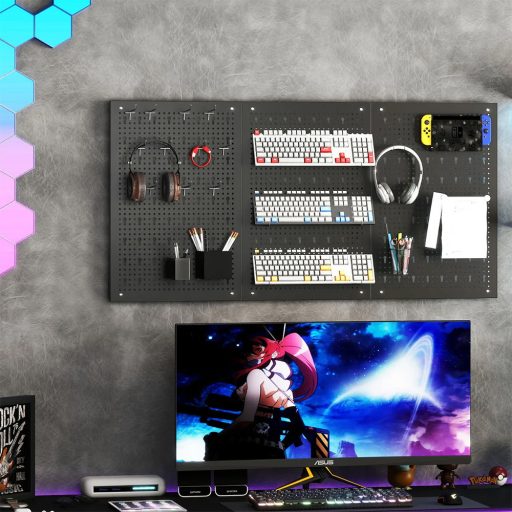 Metalowe przechowywanie narzędzi z 9 przegrodami i hakami