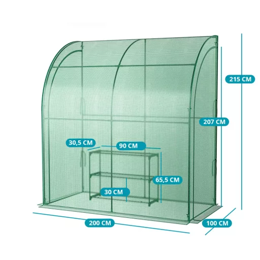 Szklarnia 197 cm × 97 cm × 204 cm