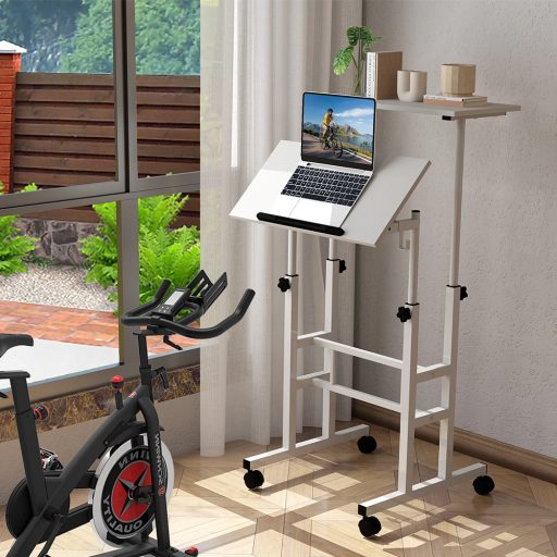 Mobilne Biurko Stojące na Kółkach