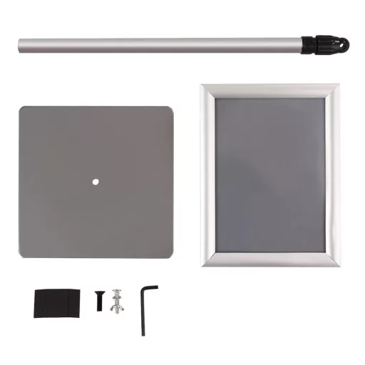 Stojak informacyjny 33x24cm, Srebrny