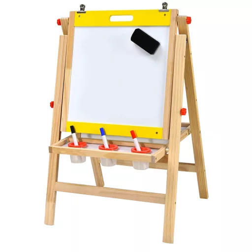 3-w-1 Drewniana Tablica Rysunkowa dla Dzieci